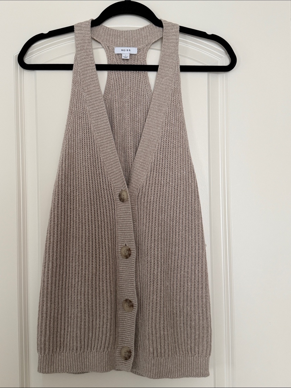 Reiss | (L) Sinead Racerback Ribbed Sweater Vest - Picture 2 of 7